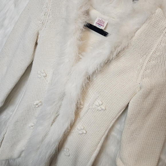 1989 Place Knitted Fleece Lined Jacket w/ Faux Fur Trim - Picture 3 of 8